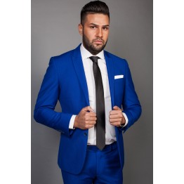 Costum barbatesc albastru electric